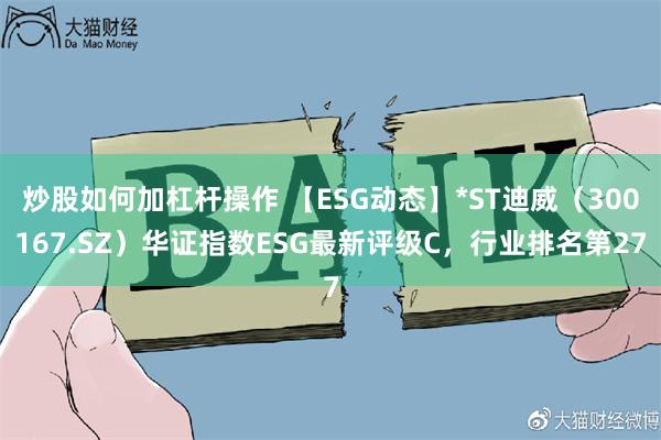 炒股如何加杠杆操作 【ESG动态】*ST迪威（300167.SZ）华证指数ESG最新评级C，行业排名第27