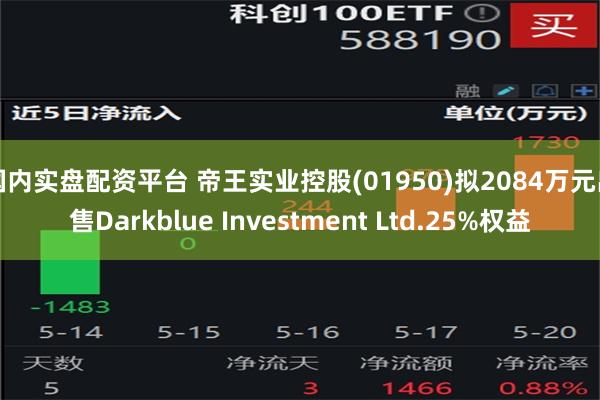 国内实盘配资平台 帝王实业控股(01950)拟2084万元出售Darkblue Investment Ltd.25%权益